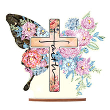 Load image into Gallery viewer, Wooden Special Shaped Jesus Religion 5D DIY Diamond Tabletop Decor for Beginner
