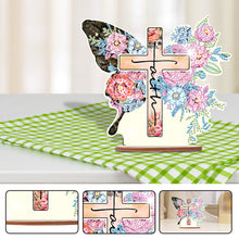 Load image into Gallery viewer, Wooden Special Shaped Jesus Religion 5D DIY Diamond Tabletop Decor for Beginner
