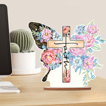 Load image into Gallery viewer, Wooden Special Shaped Jesus Religion 5D DIY Diamond Tabletop Decor for Beginner
