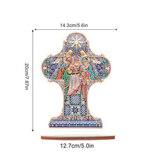 Load image into Gallery viewer, Wooden Special Shaped Jesus Religion 5D DIY Diamond Tabletop Decor for Beginner
