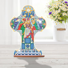 Load image into Gallery viewer, Wooden Special Shaped Jesus Religion 5D DIY Diamond Tabletop Decor for Beginner
