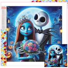 Load image into Gallery viewer, Diamond Painting - Full Square - Night of Christmas - Jack and Sally (30*30CM)
