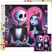 Load image into Gallery viewer, Diamond Painting - Full Square - Night of Christmas - Jack and Sally (30*30CM)
