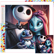 Load image into Gallery viewer, Diamond Painting - Full Square - Night of Christmas - Jack and Sally (30*30CM)
