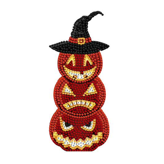 Shaking Head Pumpkin Acrylic Special Shape Diamond Painting Ornament for Decor