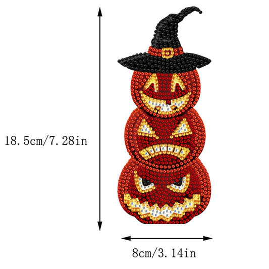 Shaking Head Pumpkin Acrylic Special Shape Diamond Painting Ornament for Decor