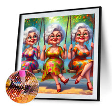 Load image into Gallery viewer, Diamond Painting - Full Round - Relaxing grandma (40*40CM)
