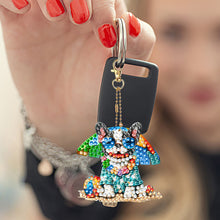 Load image into Gallery viewer, 6Pcs Acrylic Double Side Summer Dogs Diamond Art Craft Keychain DIY Crafts Decor
