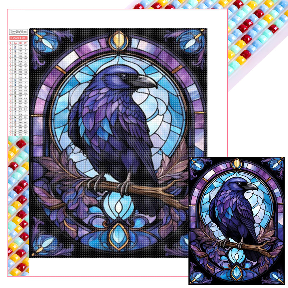 Diamond Painting - Full Square - Halloween crow (30*40CM)