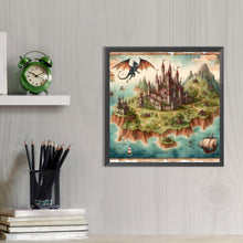 Load image into Gallery viewer, AB Diamond Painting - Full Round - Dragon and fantasy continent (40*40CM)
