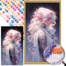 Load image into Gallery viewer, AB Diamond Painting - Full Round - Flower and elf girl (40*70CM)
