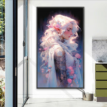 Load image into Gallery viewer, AB Diamond Painting - Full Round - Flower and elf girl (40*70CM)
