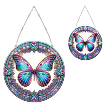 Load image into Gallery viewer, Stained Glass Animal Diamond Drawing Hanging Ornament Butterfly Suncatcher
