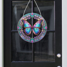 Load image into Gallery viewer, Stained Glass Animal Diamond Drawing Hanging Ornament Butterfly Suncatcher
