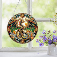 Load image into Gallery viewer, Stained Glass Animal Diamond Drawing Hanging Ornament Dragon Window Suncatcher
