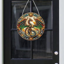 Load image into Gallery viewer, Stained Glass Animal Diamond Drawing Hanging Ornament Dragon Window Suncatcher
