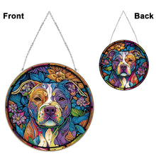 Load image into Gallery viewer, Stained Glass Animal Diamond Drawing Hanging Ornament PuppyWindow Suncatcher
