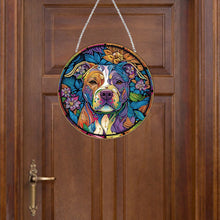 Load image into Gallery viewer, Stained Glass Animal Diamond Drawing Hanging Ornament PuppyWindow Suncatcher
