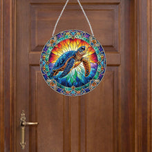 Load image into Gallery viewer, Stained Glass Animal Diamond Drawing Hanging Ornament Turtle Window Suncatcher
