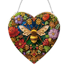 Load image into Gallery viewer, Stained Glass Animal Diamond Drawing Hanging Ornament Bee Window Suncatcher

