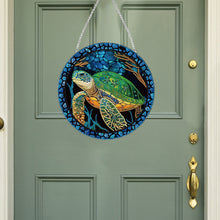 Load image into Gallery viewer, Stained Glass Animal Diamond Drawing Hanging Ornament Turtle Window Suncatcher
