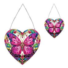 Load image into Gallery viewer, Stained Glass Animal Diamond Drawing Hanging Ornament Butterfly Suncatcher
