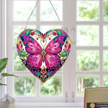 Load image into Gallery viewer, Stained Glass Animal Diamond Drawing Hanging Ornament Butterfly Suncatcher
