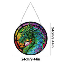 Load image into Gallery viewer, Stained Glass Animal Diamond Drawing Hanging Ornament Dragon Window Suncatcher
