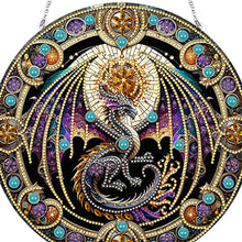 Load image into Gallery viewer, Stained Glass Animal Diamond Drawing Hanging Ornament Dragon Window Suncatcher

