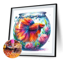 Load image into Gallery viewer, Diamond Painting - Full Round - Fish tank red and orange ¡¤ Betta (40*40CM)
