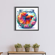 Load image into Gallery viewer, Diamond Painting - Full Round - Fish tank red and orange ¡¤ Betta (40*40CM)
