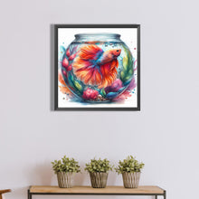 Load image into Gallery viewer, Diamond Painting - Full Round - Fish tank red and orange ¡¤ Betta (40*40CM)
