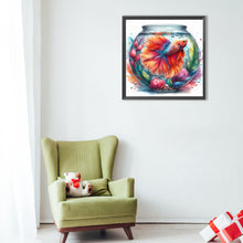 Load image into Gallery viewer, Diamond Painting - Full Round - Fish tank red and orange ¡¤ Betta (40*40CM)

