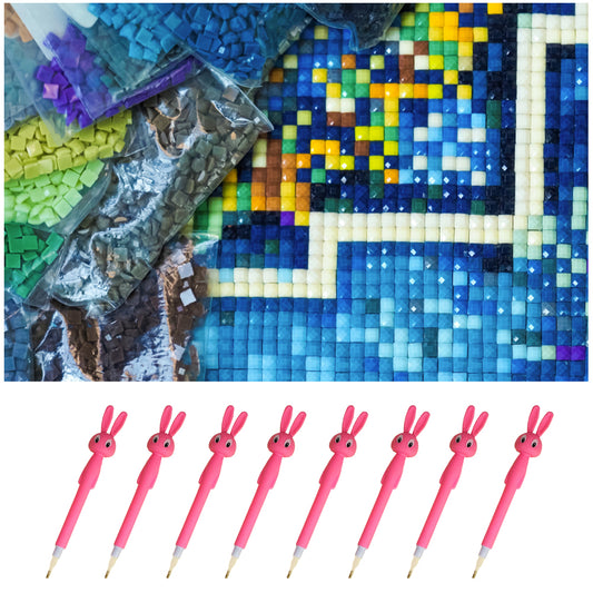 Rabbit Diamond Painting Pen with Pen Tips 5D Diamond Art Pen Kit for Kids Adults