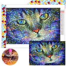 Load image into Gallery viewer, Diamond Painting - Full Square - Glass painting cat (30*20CM)
