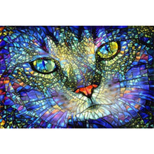 Load image into Gallery viewer, Diamond Painting - Full Square - Glass painting cat (30*20CM)
