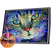 Load image into Gallery viewer, Diamond Painting - Full Square - Glass painting cat (30*20CM)
