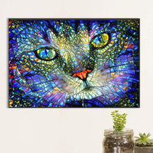 Load image into Gallery viewer, Diamond Painting - Full Square - Glass painting cat (30*20CM)
