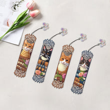 Load image into Gallery viewer, 4Pcs Cats Special Shape Diamond Painting Bookmark for Reading Day Gifts
