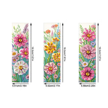 Load image into Gallery viewer, 3Pcs Flower Special Shape 5D DIY Diamond Painting Bookmark for Book Lovers
