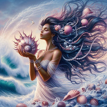 Load image into Gallery viewer, Diamond Painting - Full Round - Seaside girl (40*40CM)
