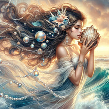 Load image into Gallery viewer, Diamond Painting - Full Round - Seaside girl (40*40CM)
