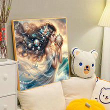 Load image into Gallery viewer, Diamond Painting - Full Round - Seaside girl (40*40CM)

