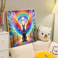 Load image into Gallery viewer, Diamond Painting - Full Round - Rainbow angel Doberman (40*40CM)
