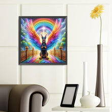 Load image into Gallery viewer, Diamond Painting - Full Round - Rainbow angel Doberman (40*40CM)
