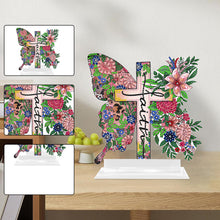 Load image into Gallery viewer, Acrylic Butterfly and Faith Table Top Diamond Painting Ornament Kits for Home
