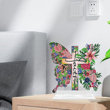 Load image into Gallery viewer, Acrylic Butterfly and Faith Table Top Diamond Painting Ornament Kits for Home
