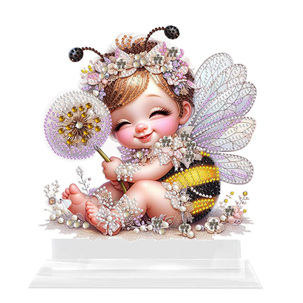 Acrylic Bee Kids Table Top Diamond Painting Ornament Kits for Home Office