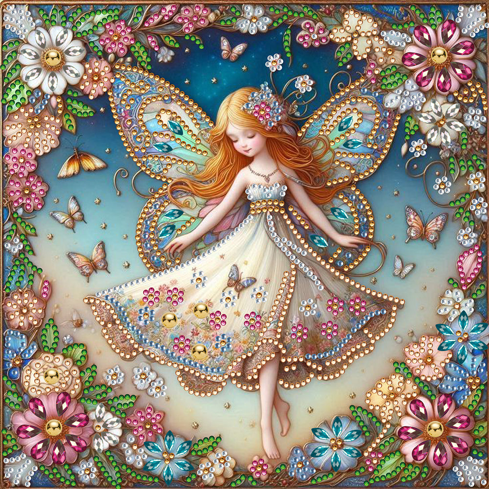 Diamond Painting - Partial Special Shaped - Elf girl (30*30CM)