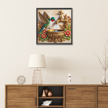 Load image into Gallery viewer, Diamond Painting - Partial Special Shaped - Hummingbird drinking water (30*30CM)
